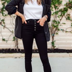 NWT Abercrombie High Rise Super Skinny Ankle Jeans- Black